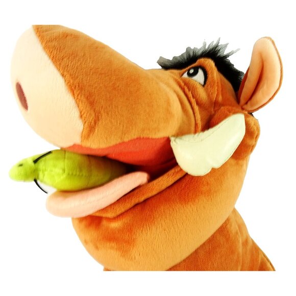 Disney Parks Pumbaa Plush Stuffed Animal with Bugs 14” Lion King Toy - Picture 10 of 12